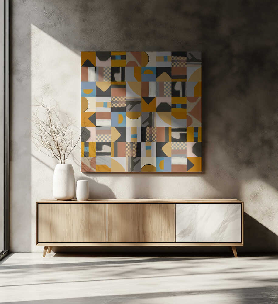 Rastermuster Mitte des 20. Jahrhunderts, zwei | Leinwand