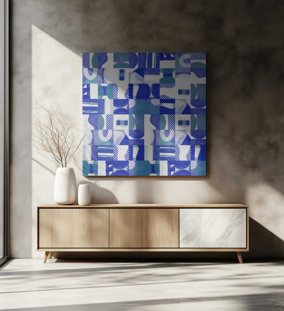 Mid Century Grid Pattern Six | Canvas