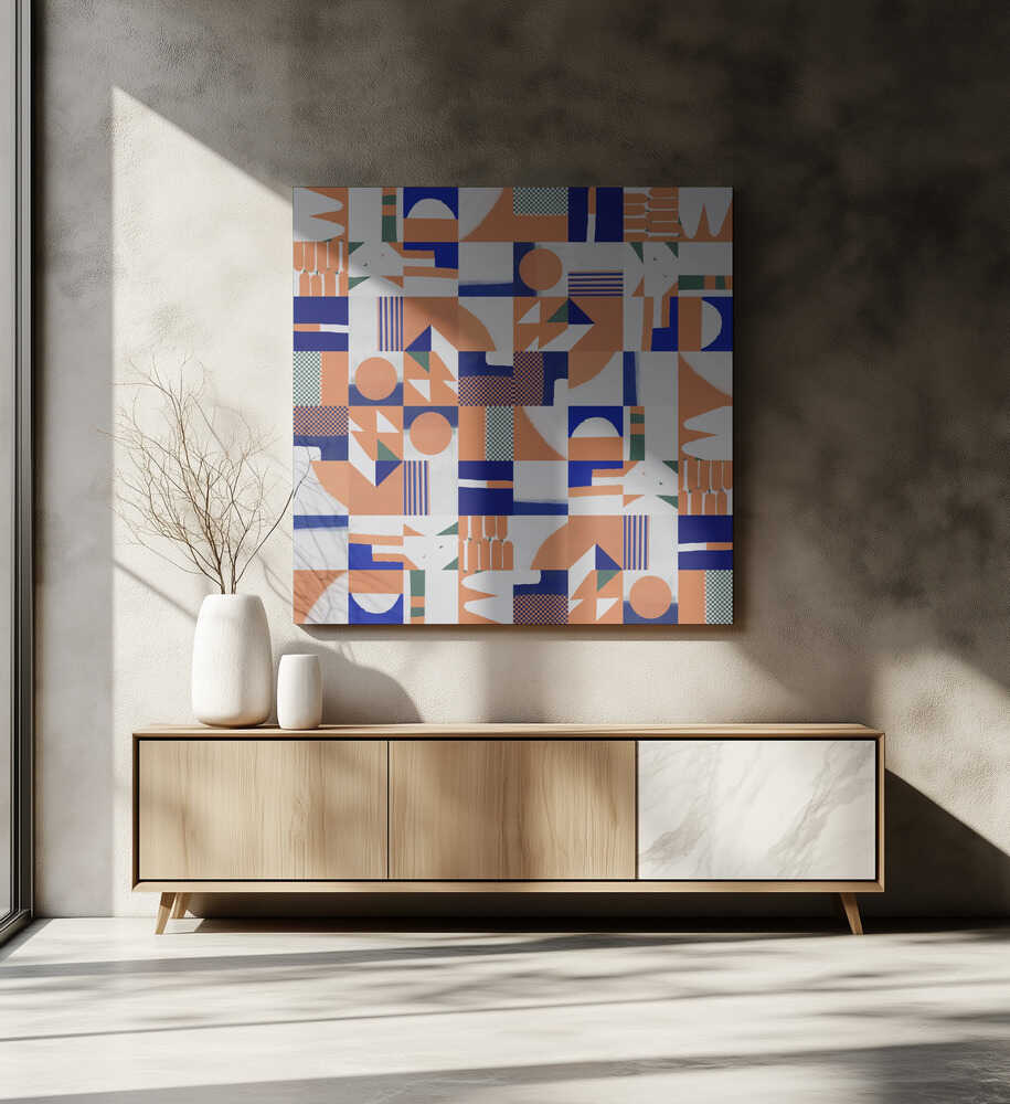 Motif quadrillé style années 50 | Toile