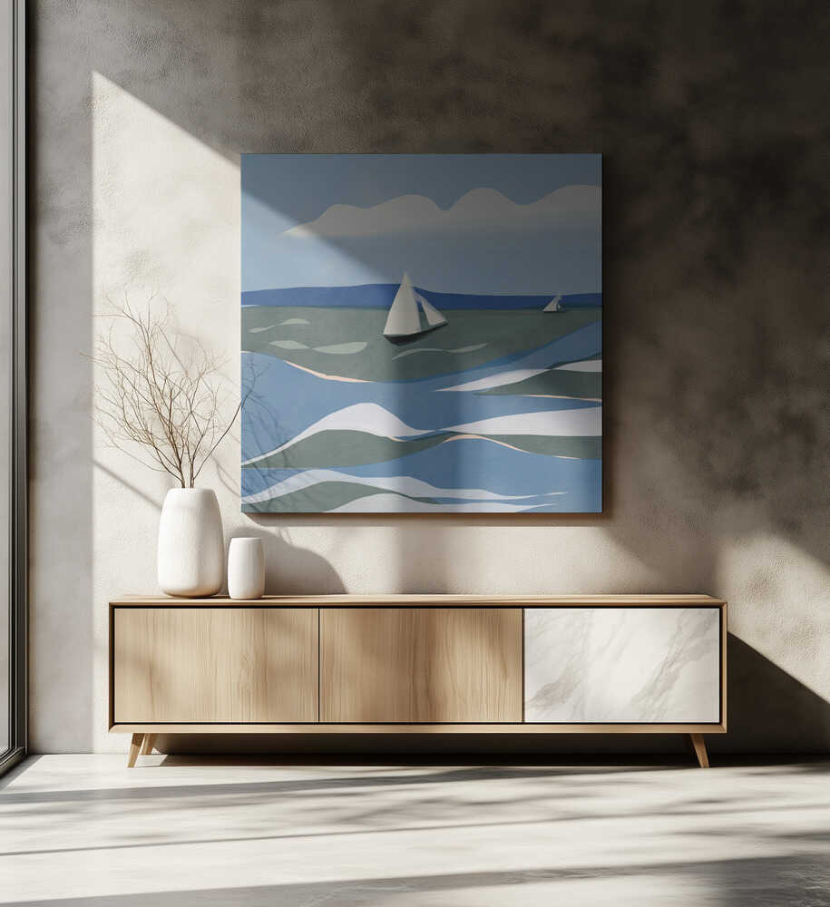 Sailboats Navigating | Canvas