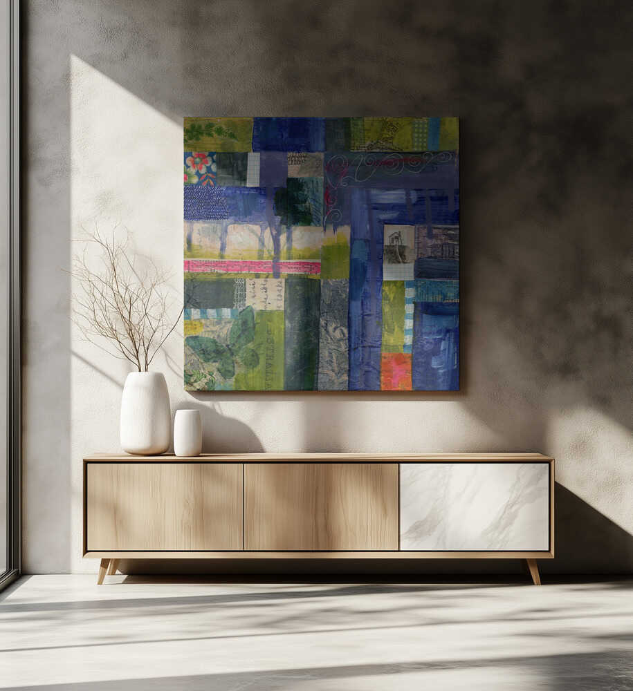 Lebendiger Mosaik-Wandteppich | Leinwand