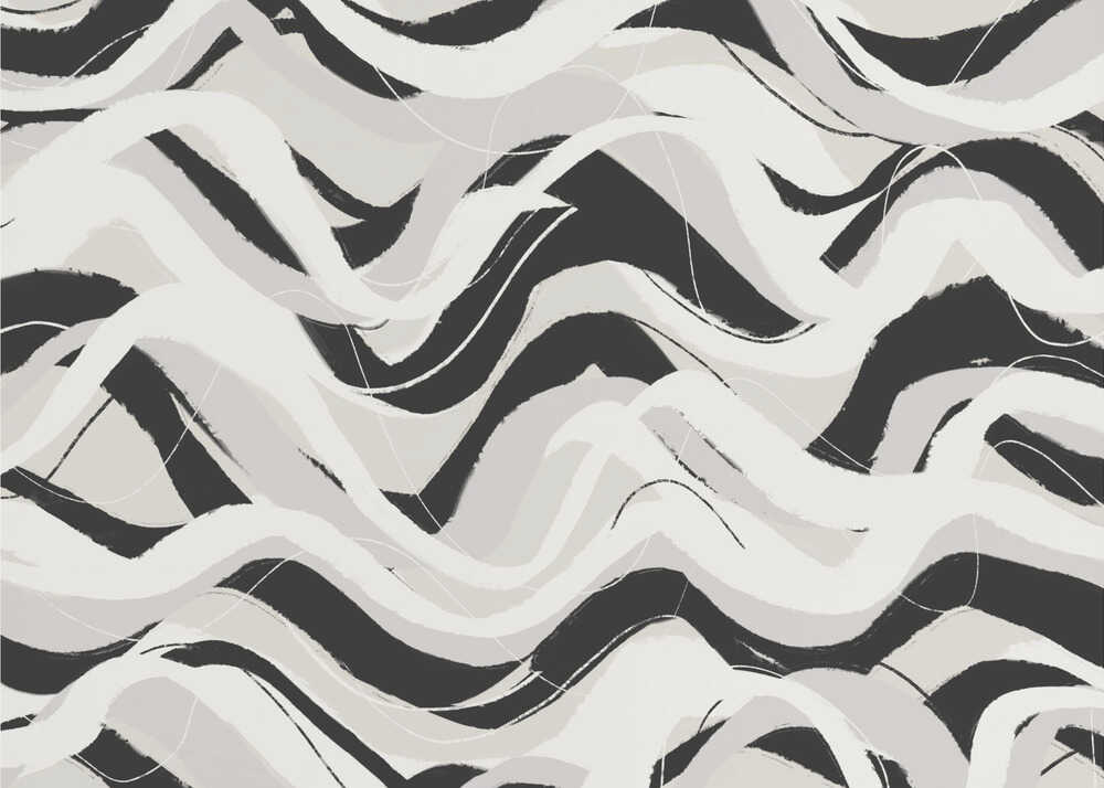 Monochrome Waves | Canvas