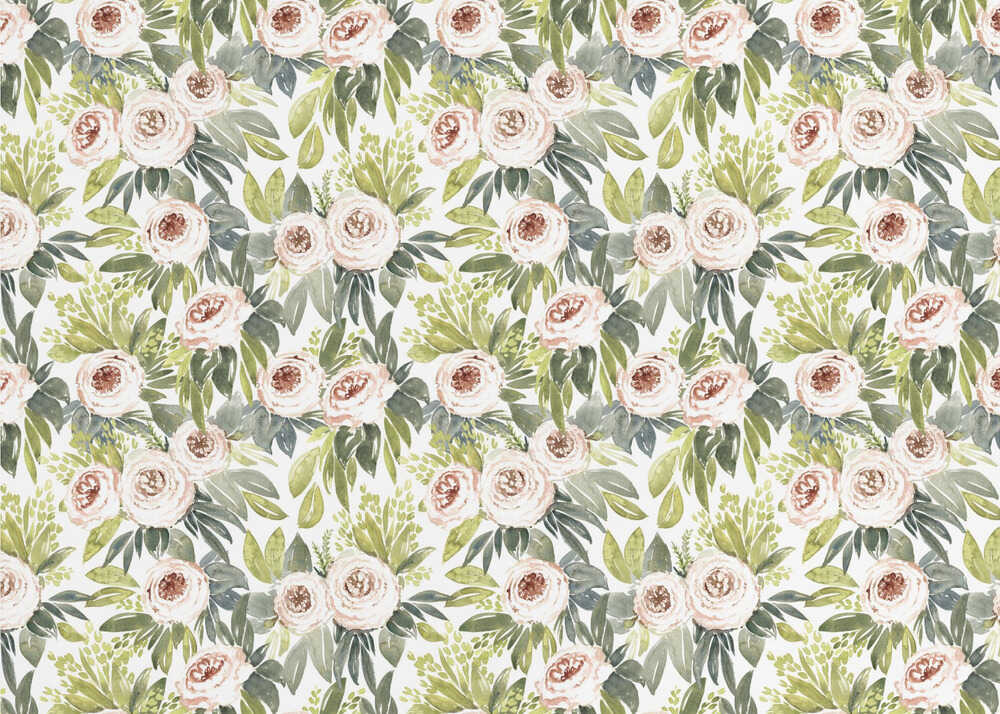 Ananas-Aquarell-Blumenmuster | Tapete