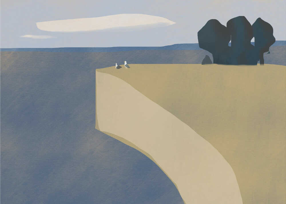 Sérénité au bord de la falaise | Toile