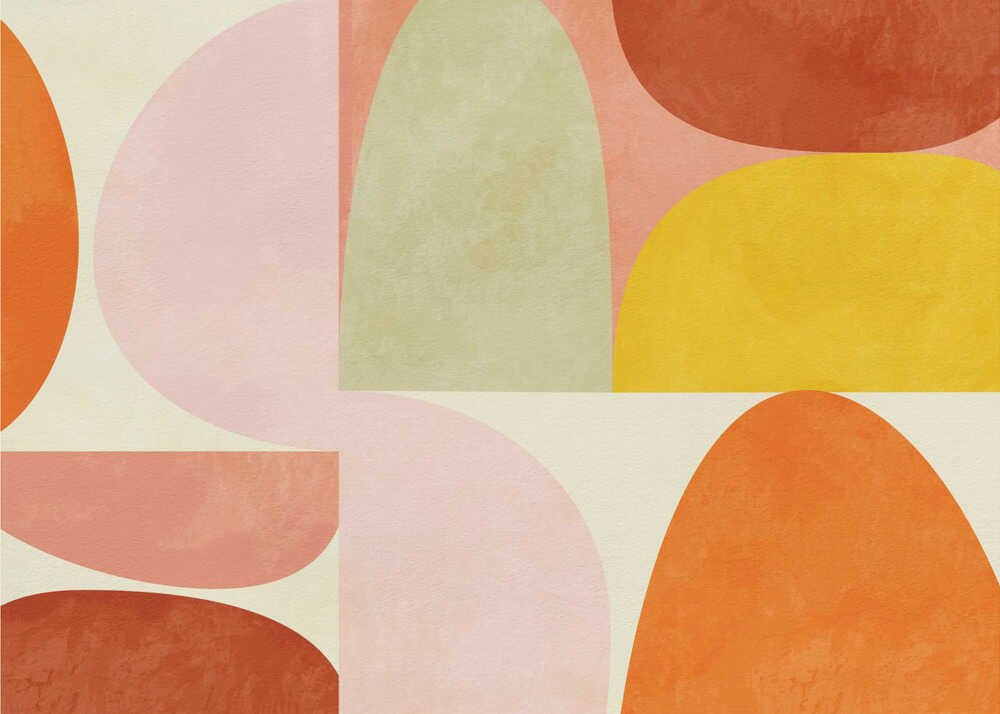 Warm Pastel Geometry | Poster