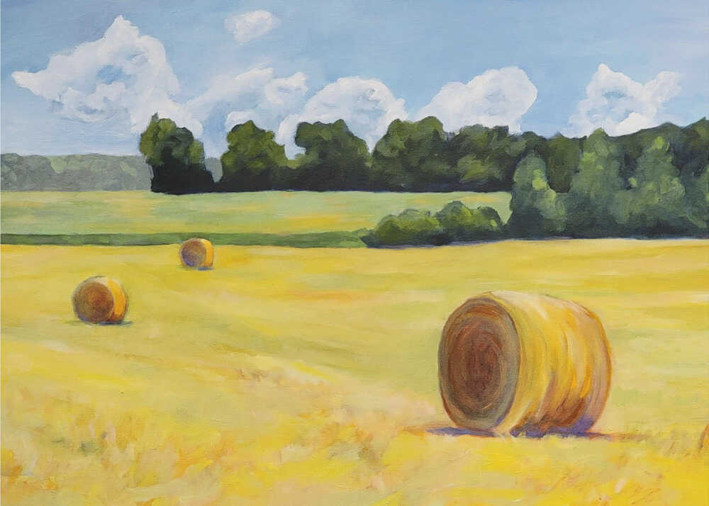 Summer Hay Bales | Poster