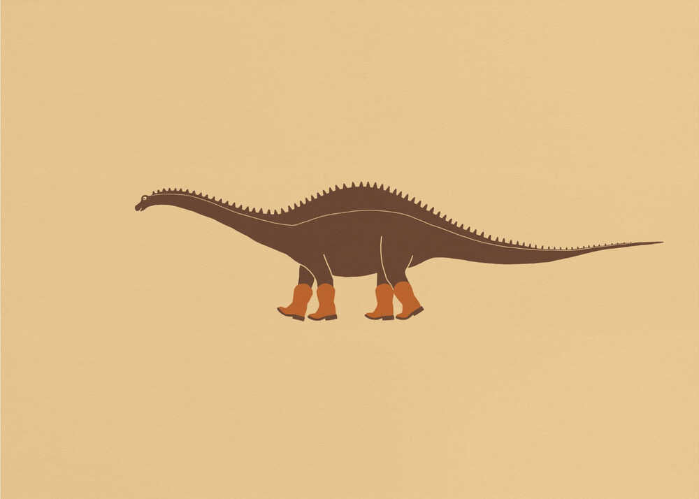 Rebbachisaurus Reba the Cowgirl Dinosaur Texture | Canvas