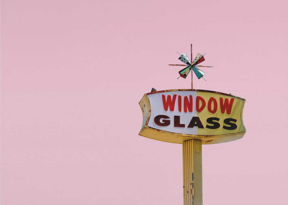 Atomic Pink Starburst Vintage Sign | Poster