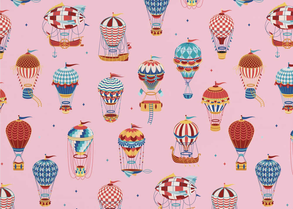 Up,Up and Away_Pink | Wallpaper