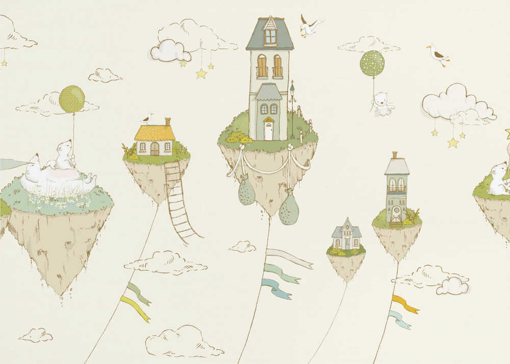 Îles flottantes_Crème | Fond d'écran