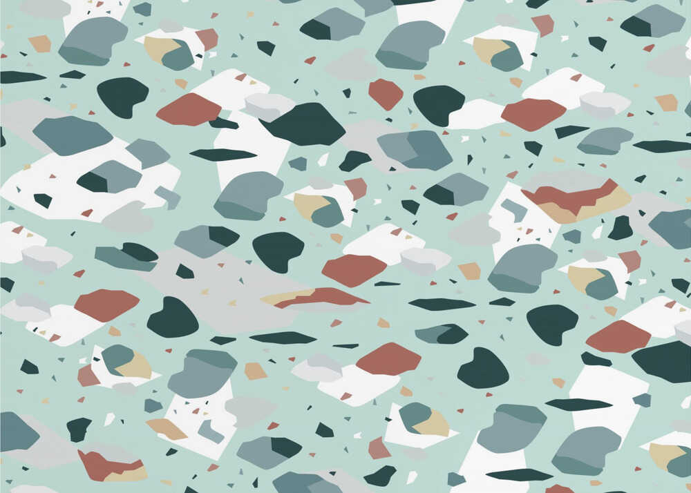 Terrazzo_Vert | Papier peint