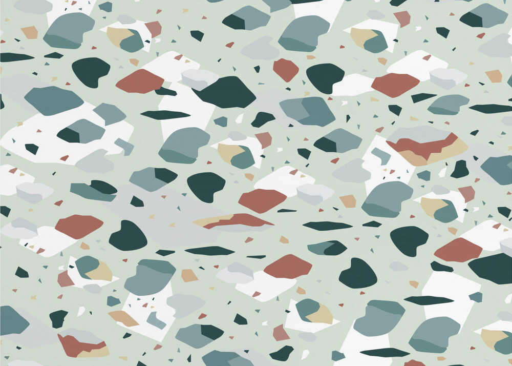 Terrazzo vert clair | Papier peint