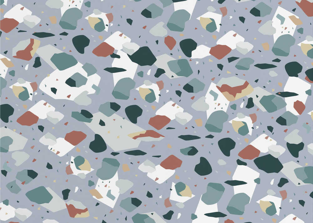 Terrazzo_Blau | Tapete
