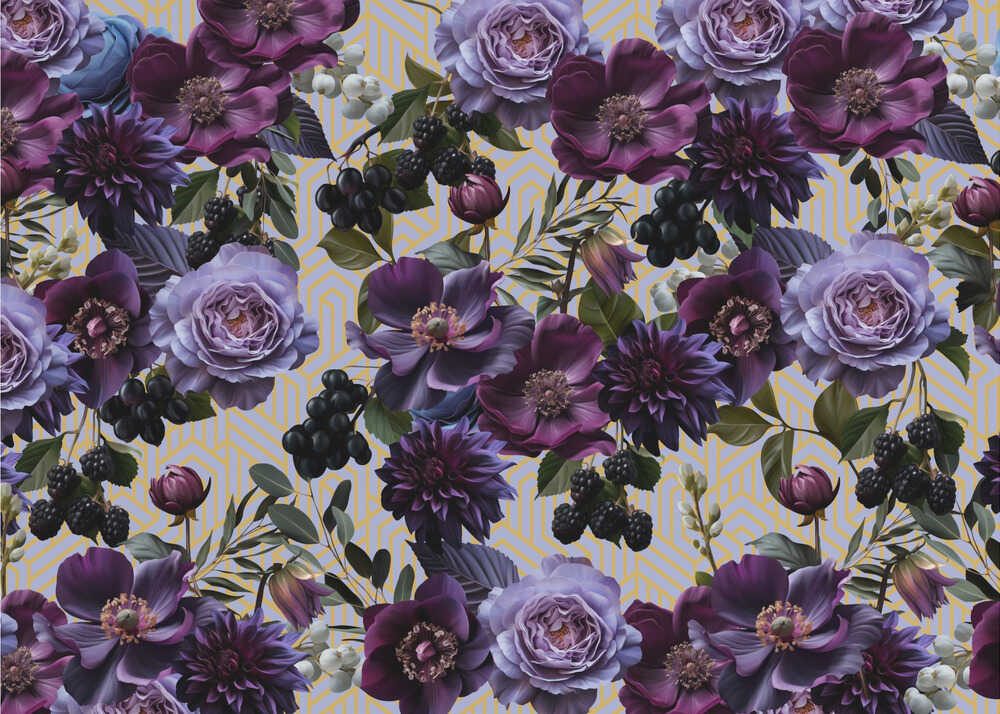 Gothic_Gold Lilac Art | Wallpaper