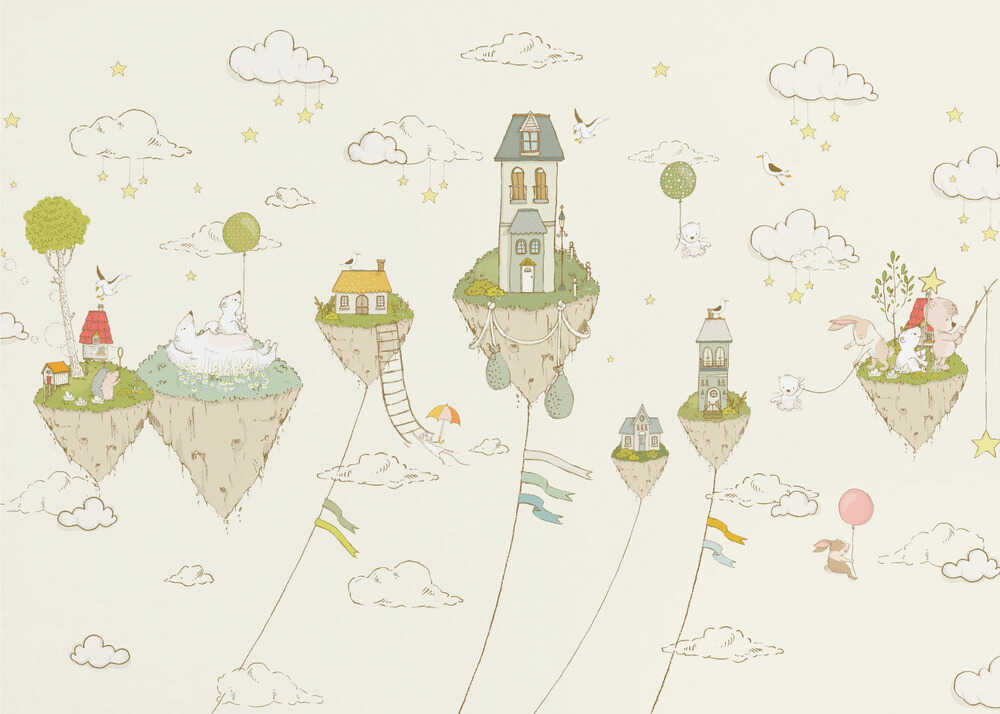 Îles flottantes_Crème | Fond d'écran