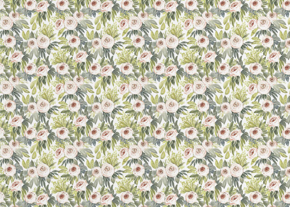 Ananas-Aquarell-Blumenmuster | Tapete