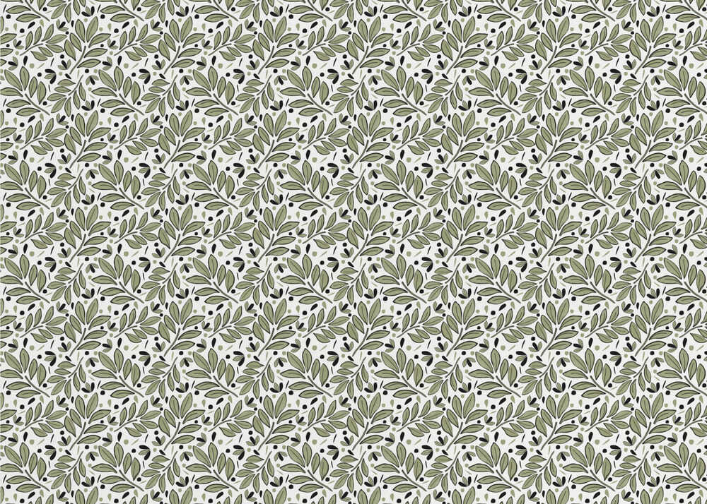 Üppige Blätter in Olivgrün auf olivgrünem Hintergrund | Hintergrundbild