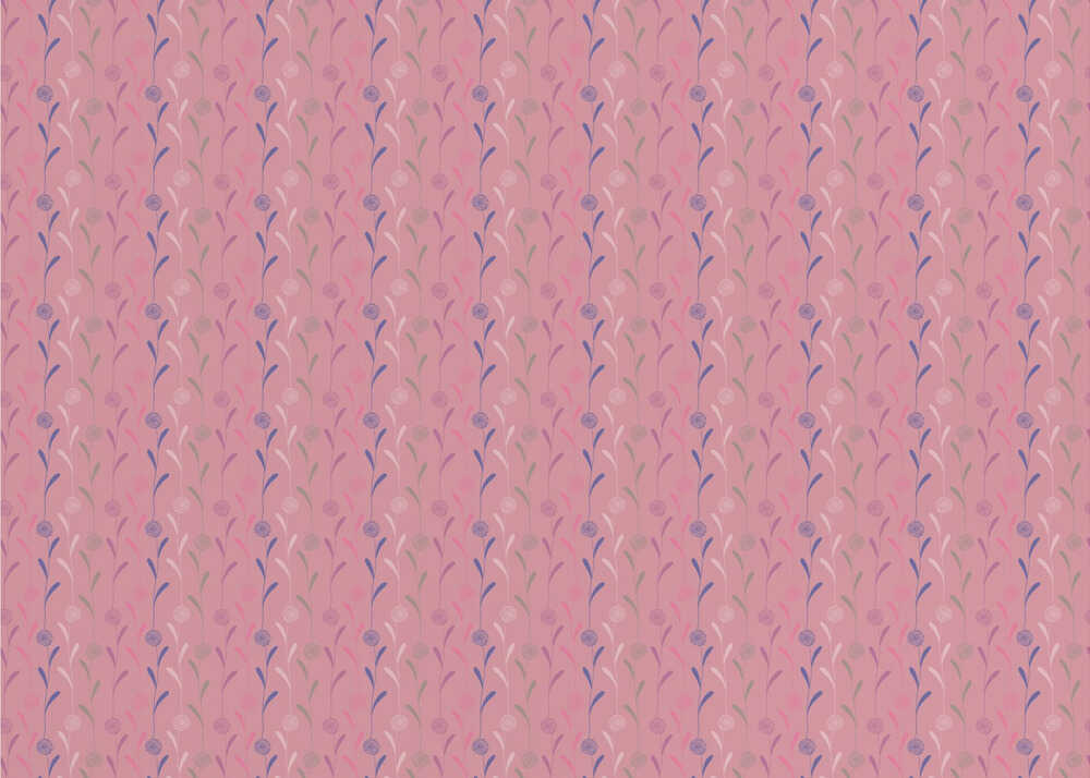 Guirlande de pompons roses | Papier peint