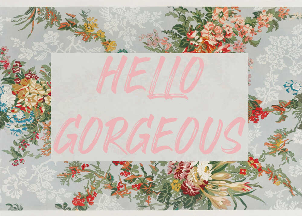 Hellogorgeousbluefloral Ratio2x3 | Poster