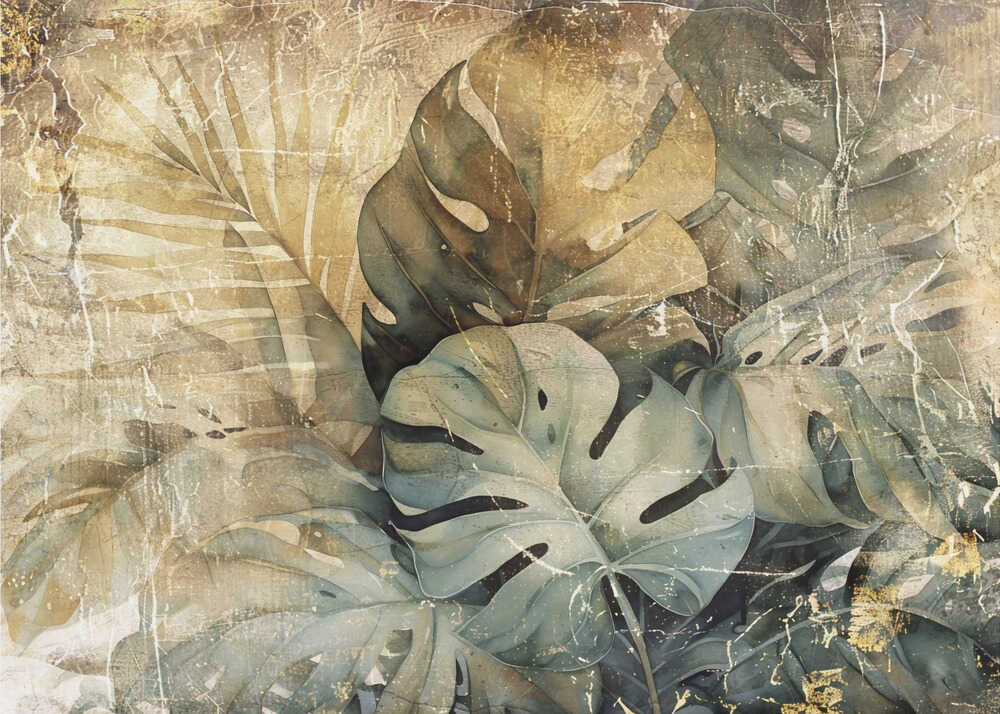 Jungle Leaves Art Illustration Wallart 31 | Poster