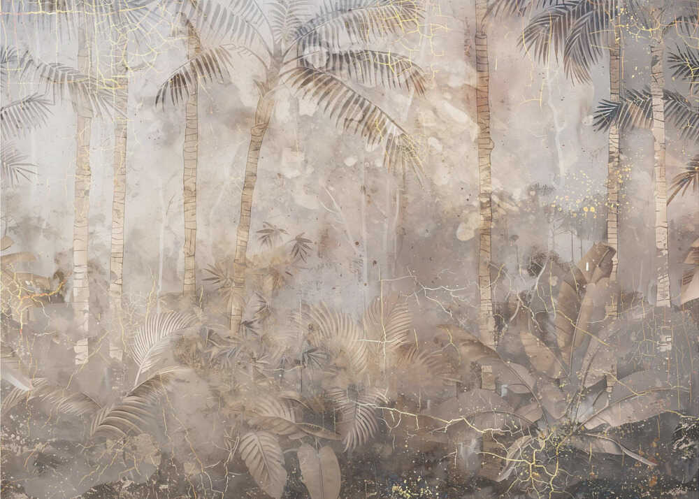 Illustration murale « Feuilles de jungle » n° 46 | Toile