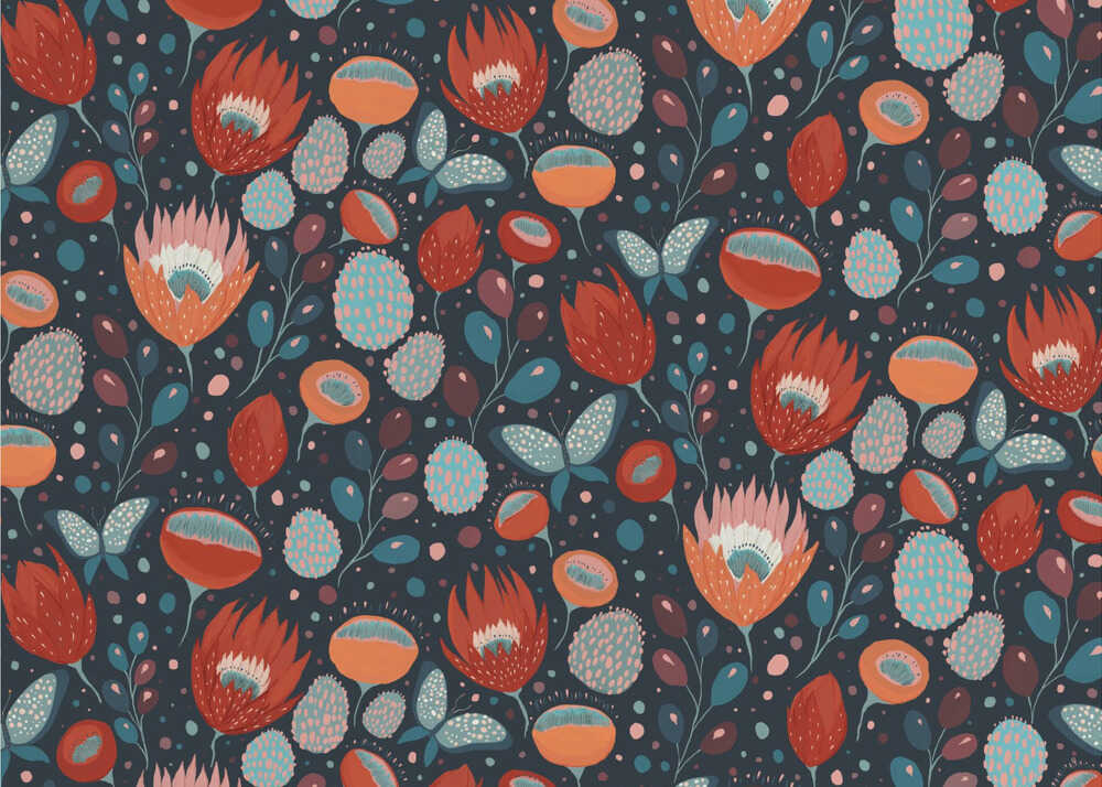 Trendy &amp; Artistic Painterly Floral Fantasy | Wallpaper