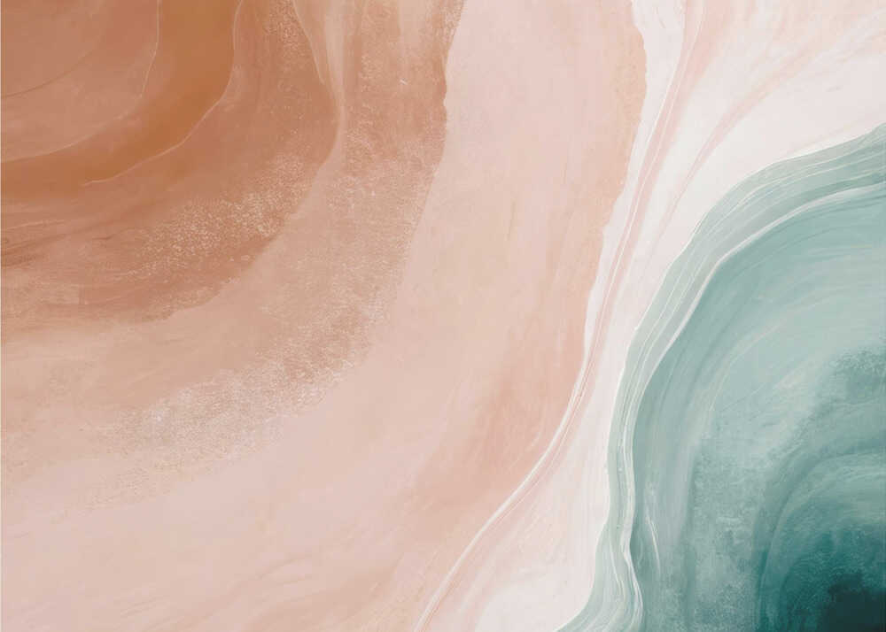 Sable rose et mer turquoise | Toile