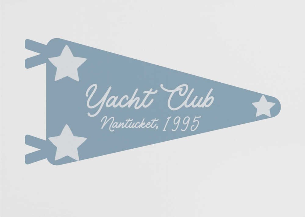 Blaue Wimpel des Yachtclubs | Segeltuch