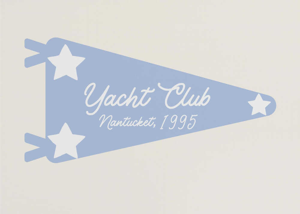 Parchemin bleu du Yacht Club | Toile