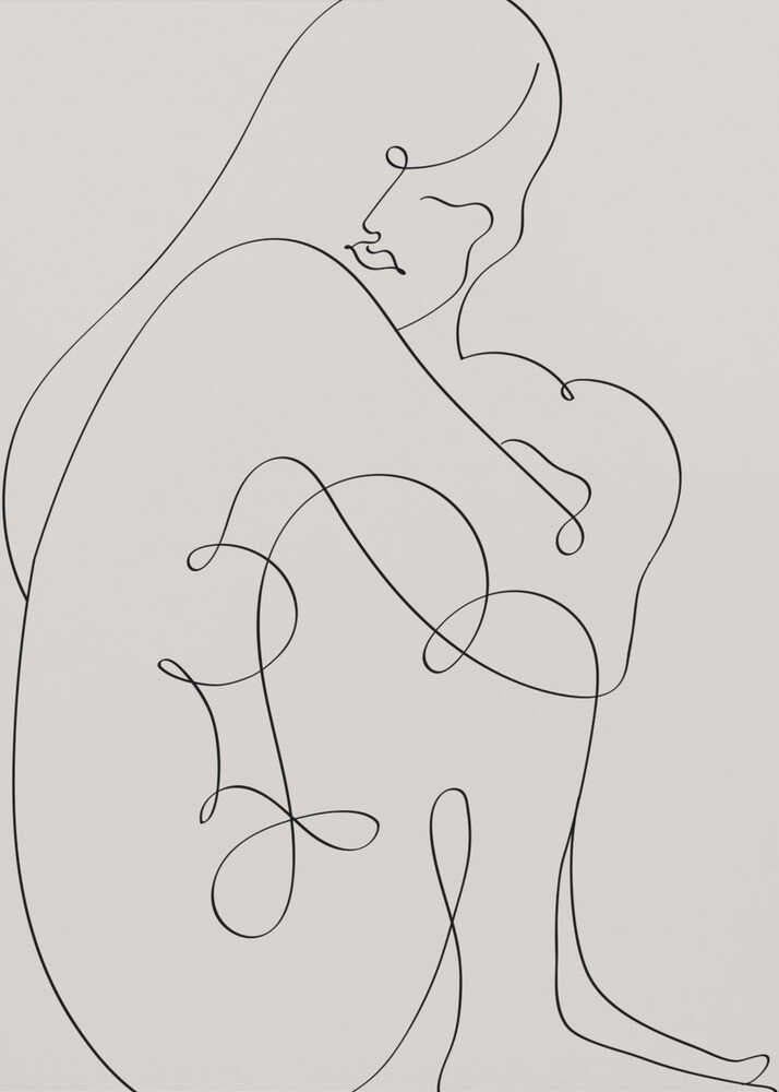 Frau blickt schwarz | Poster