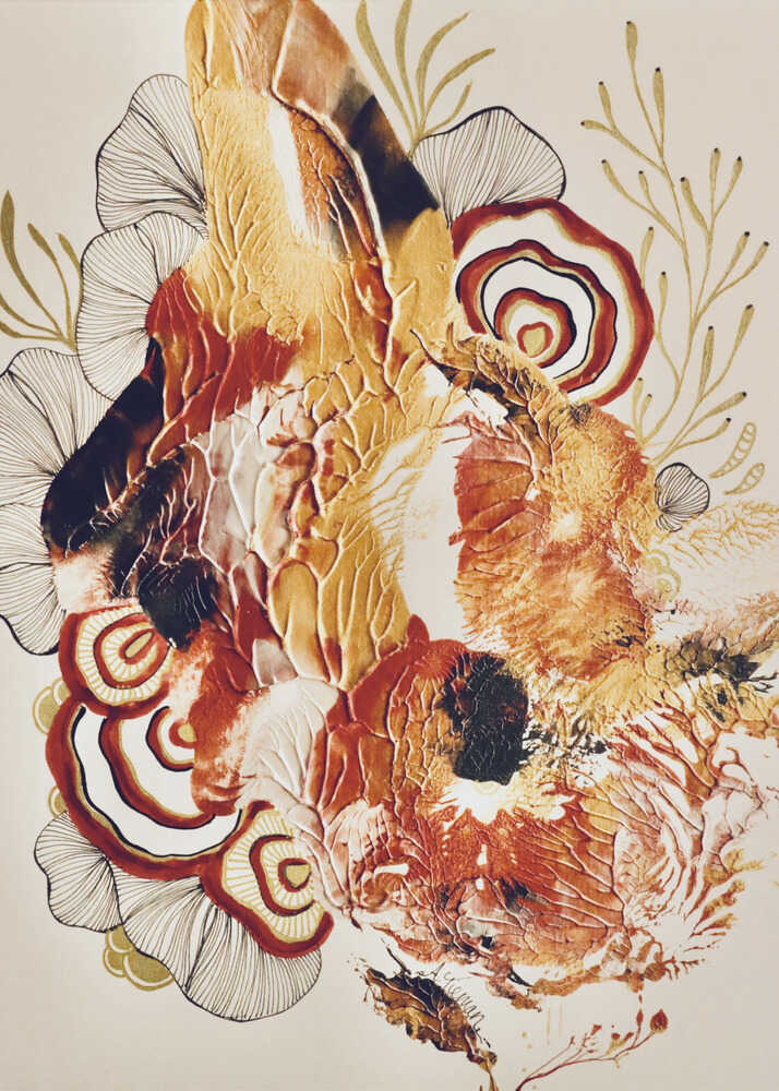 Textured Reef Koi | Poster