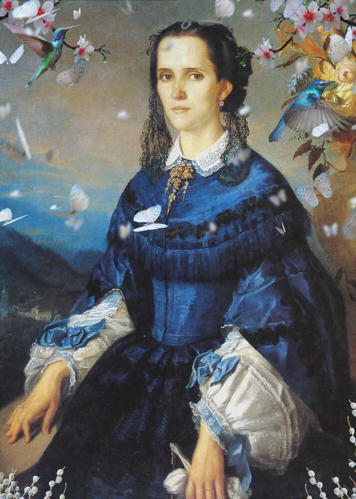 Lady Blue Hummingbird Blooms | Poster