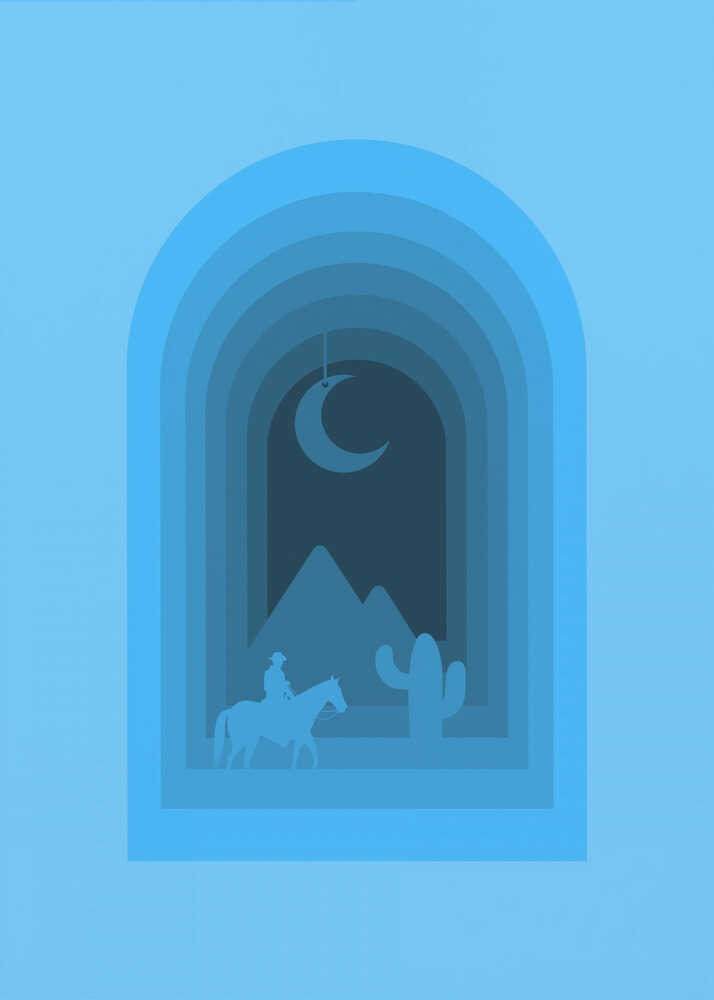 Desert Moon Journey | Canvas