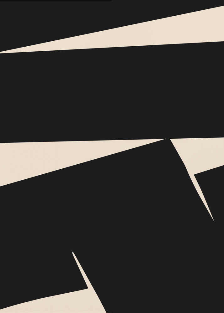 Schwarzes, schlichtes abstraktes Poster | Poster