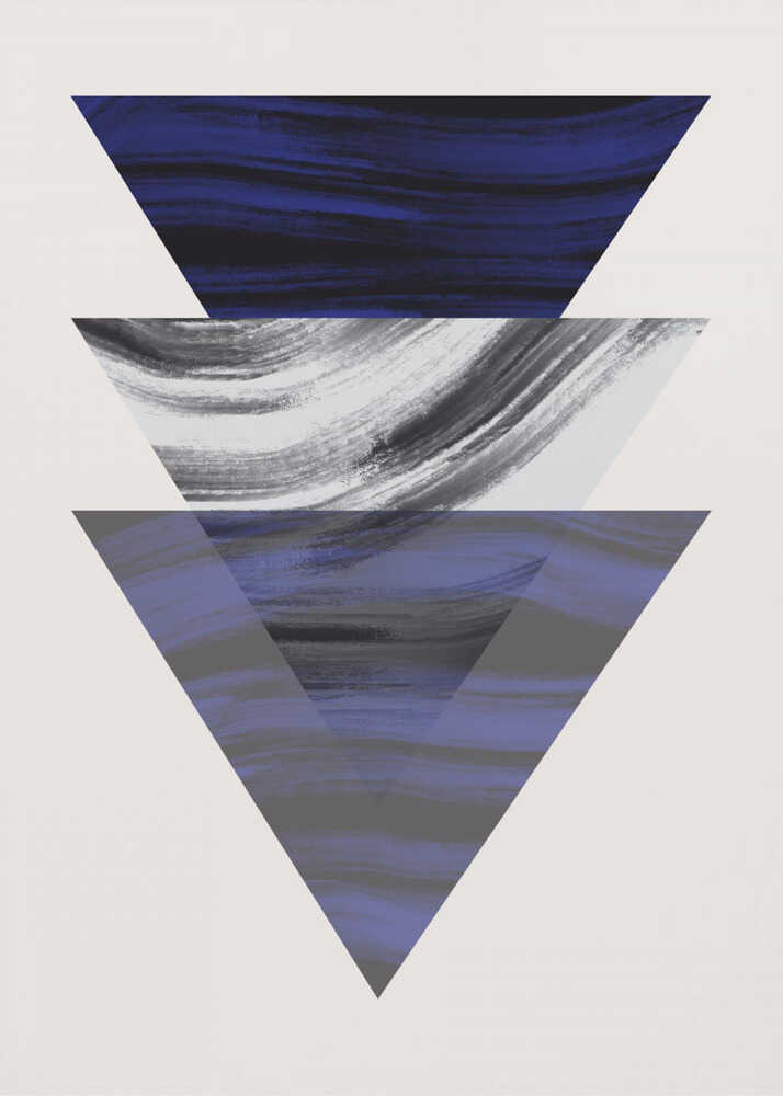 Drei geometrische Dreiecke | Poster