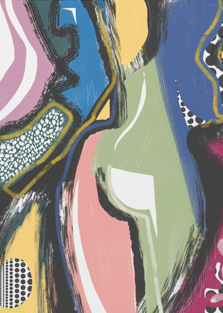 Fesses abstraites colorées | Affiche