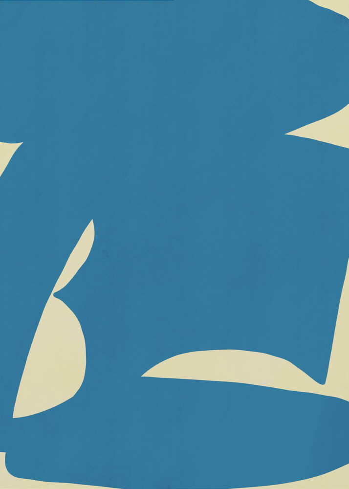 Abstrakte blaue Form | Leinwand