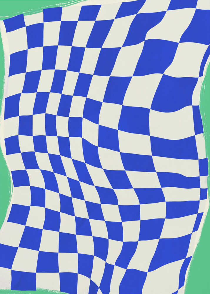 Blaues Schachbrettmuster | Canvas