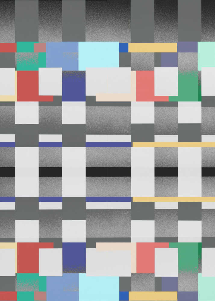 Abstraktes Design mit gitterartigem Muster | Leinwand