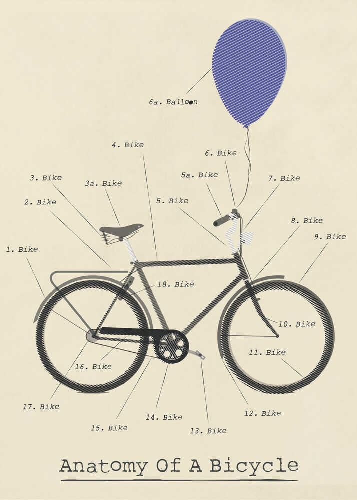 Anatomie eines Fahrrads Seite | Poster