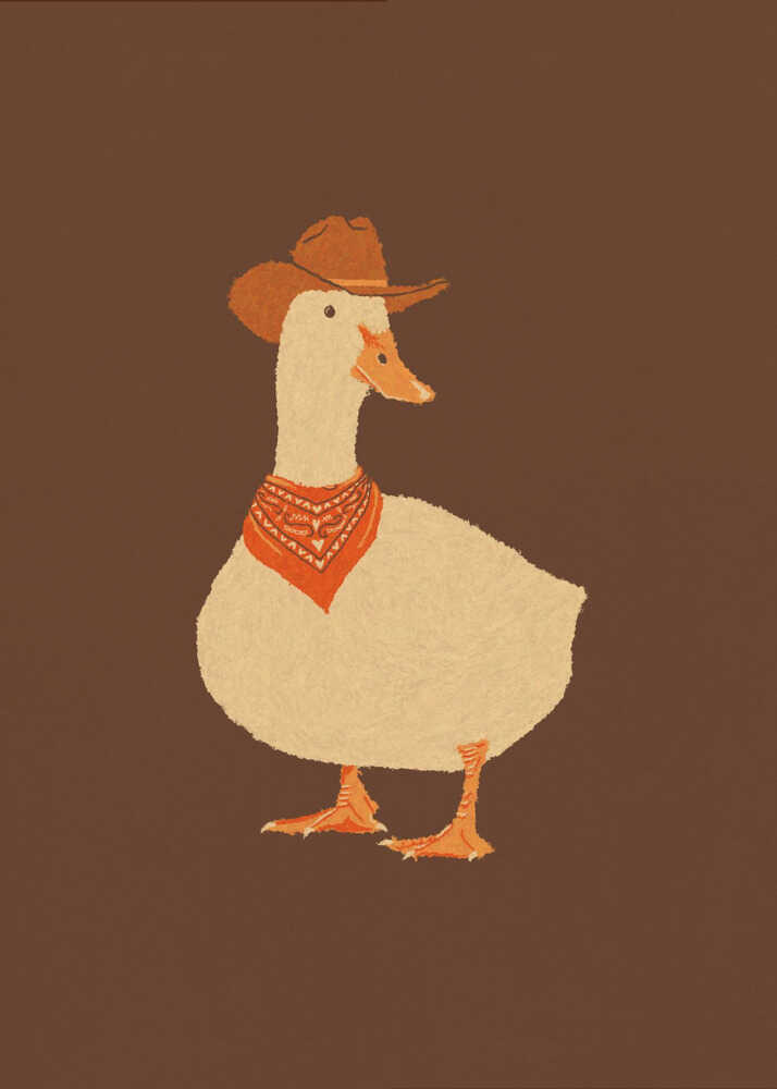 Bo the Cowboy Duck | Canvas