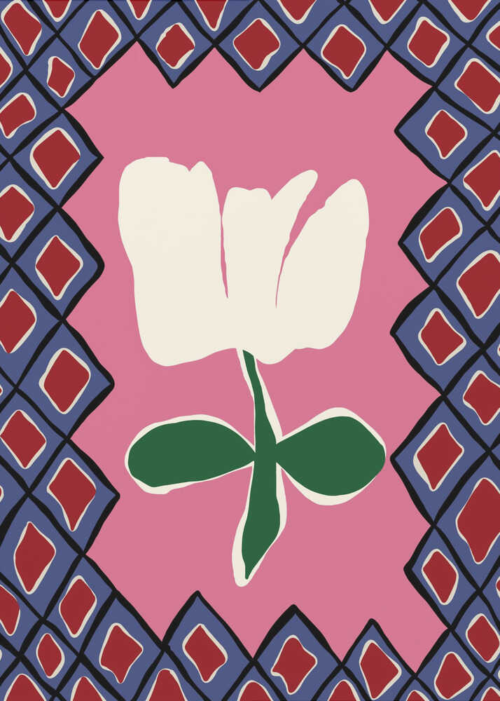 L'heure du jeu à carreaux pétales I | Affiche