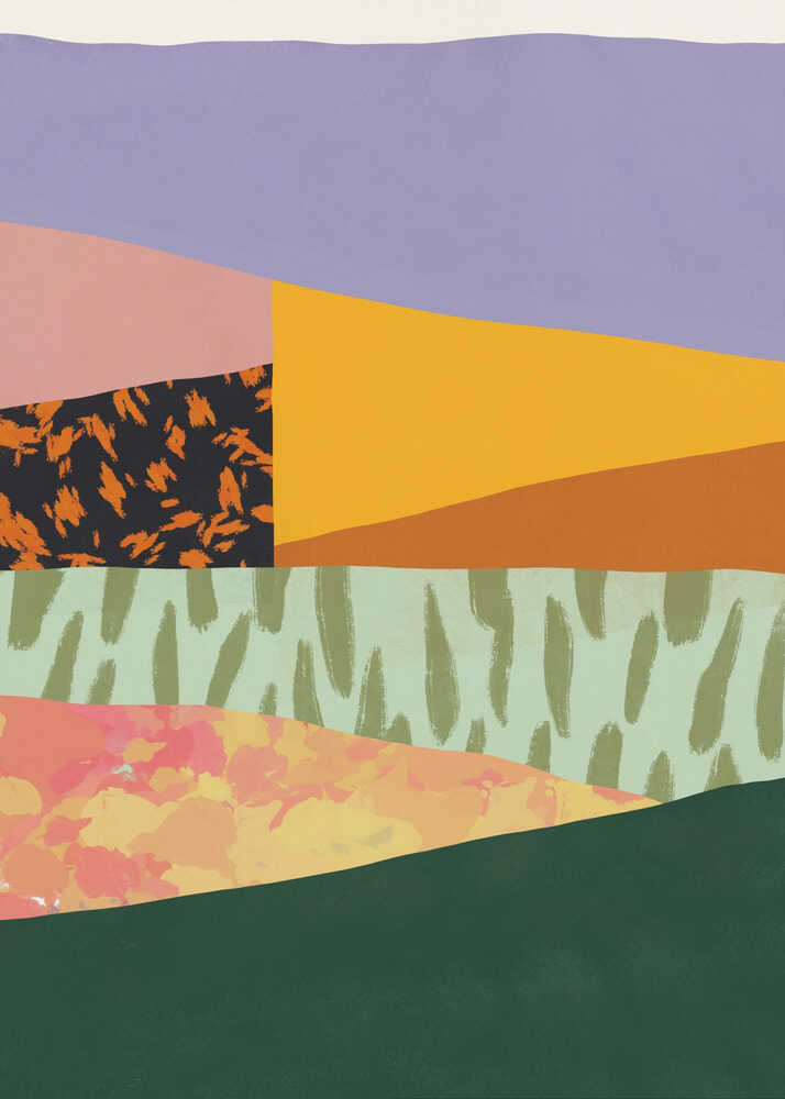 Geometrische Muster mit organischen Formen | Poster