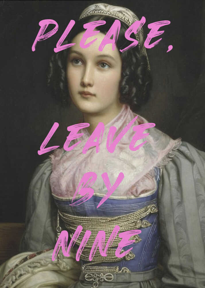 Bitte bis spätestens 21 Uhr gehen | Plakat