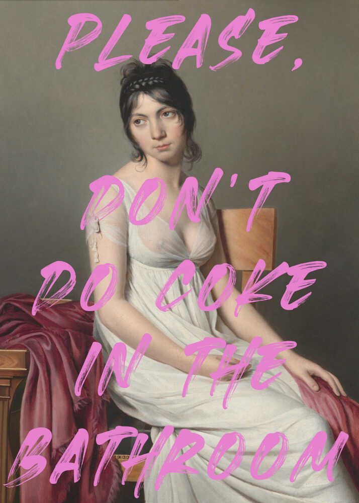 Bitte kein Kokain im Badezimmer konsumieren! | Poster