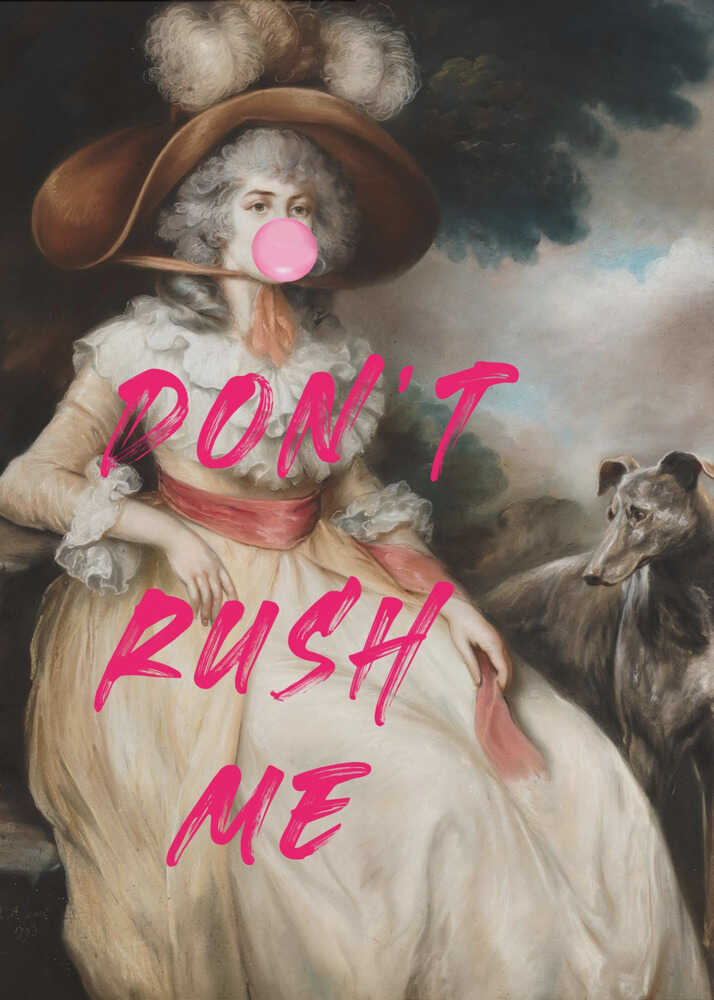 Berühr mich nicht / Collage aus verändertem Kaugummi | Poster