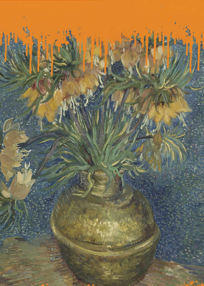 Collage Sunflowers and the splash Van Gogh | Poster