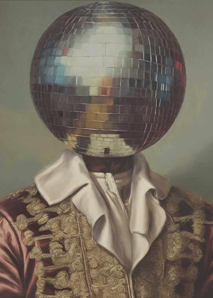 DiscoHead King / Collage-Kunst | Poster