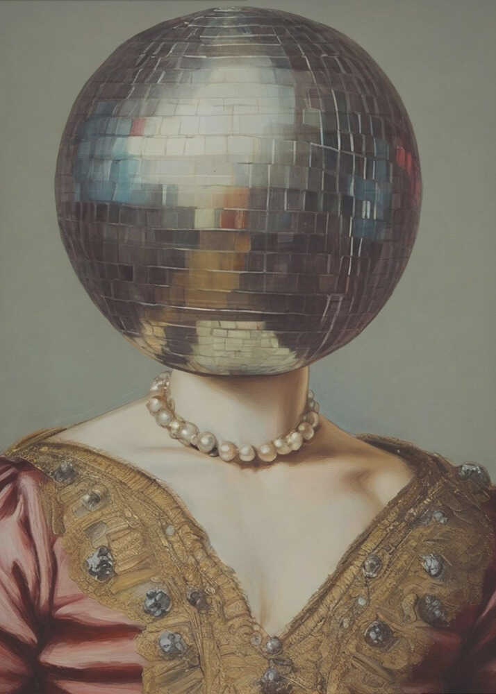 Discohead Queen / Collage-Kunst | Poster