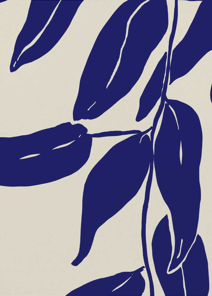 Indigo Leaves Dance | Leinwand